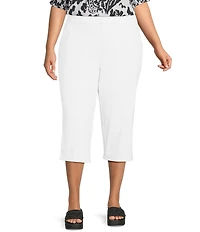 Intro Plus Size Dahlia Freedom Denim Capri Pull-On Pants