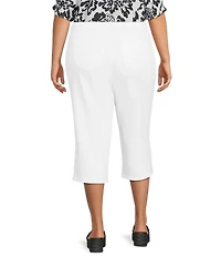 Intro Plus Size Dahlia Freedom Denim Capri Pull-On Pants