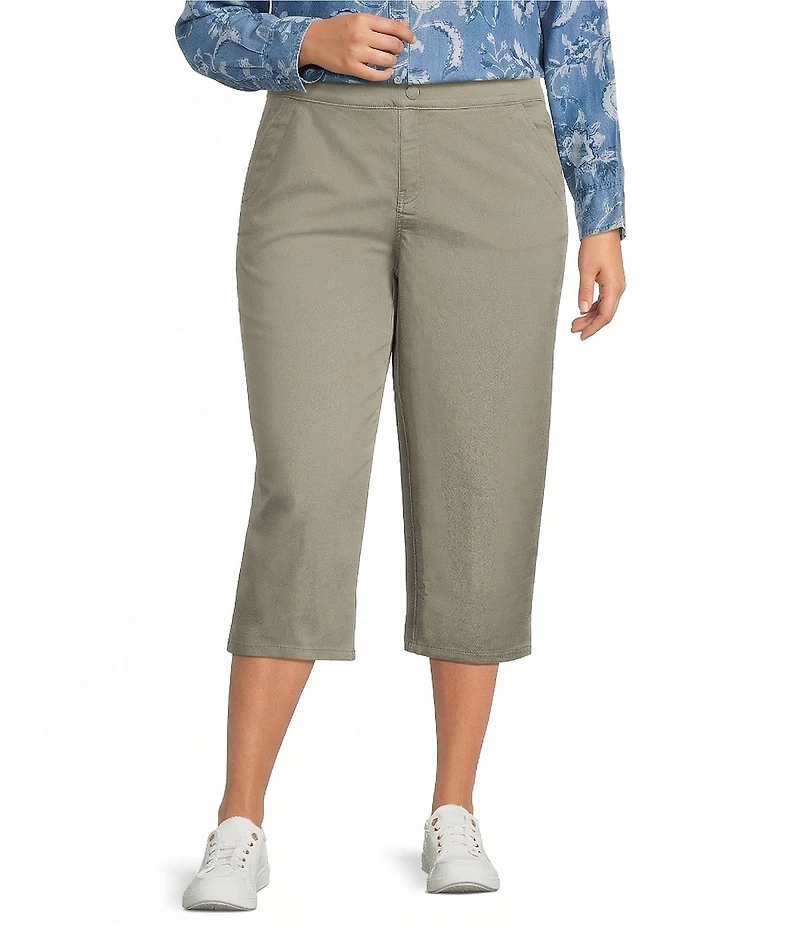Intro Plus Size Dahlia Pull-On Capri Pants