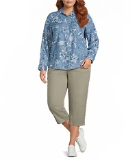 Intro Plus Size Dahlia Pull-On Capri Pants