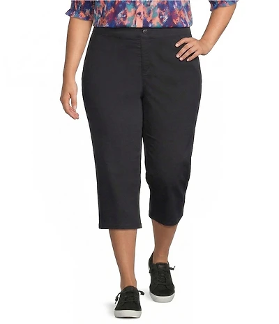 Intro Plus Size Dahlia Pull-On Capri Pants