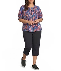 Intro Plus Size Dahlia Pull-On Capri Pants