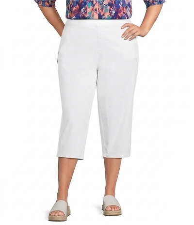 Intro Plus Size Dahlia Pull-On Capri Pants