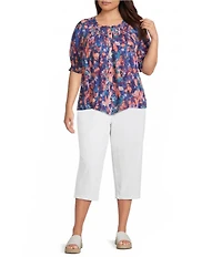 Intro Plus Size Dahlia Pull-On Capri Pants