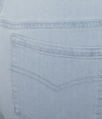 Intro Plus Size Dahlia Solid Pull-On Skimmer Denim Shorts