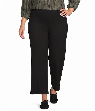 Intro Plus Size Dallas Double Knit Ankle Length Wide Leg Pants