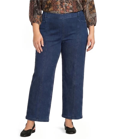 Intro Plus Size Dallas Straight Leg Pull-On Pants