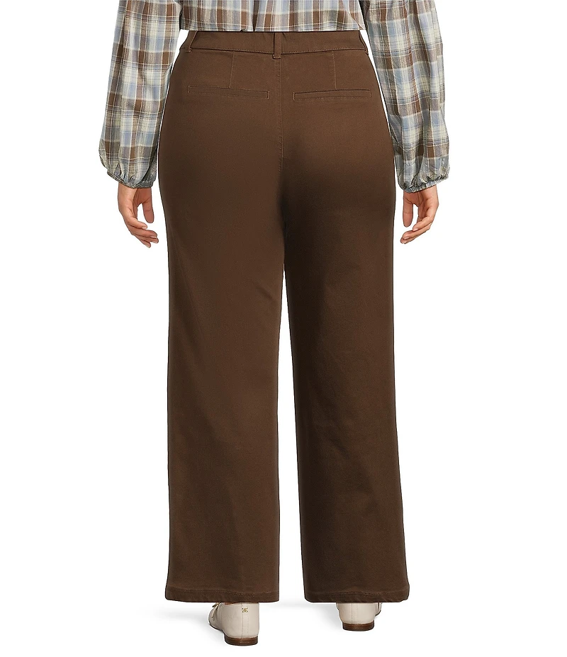 Intro Plus Size Dallas Straight Leg Pull-On Pants