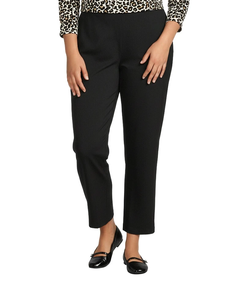 Intro Plus Size Double Knit Traveler Pull-On Wide Leg Pants