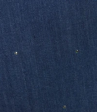 Intro Plus Size Freedom Denim Straight Leg Silver Crystal Detail Pull-On Jeans