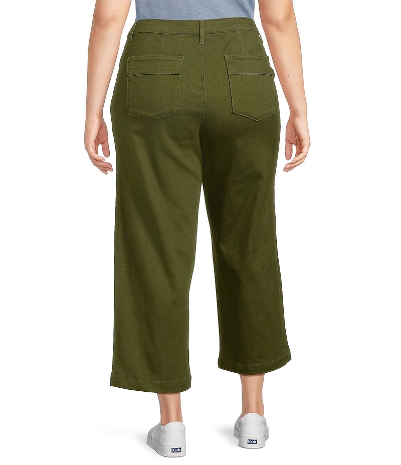 Intro Plus Size Kendall Solid Relaxed Cropped Pants