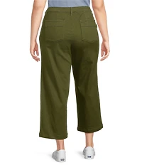 Intro Plus Size Kendall Solid Relaxed Cropped Pants