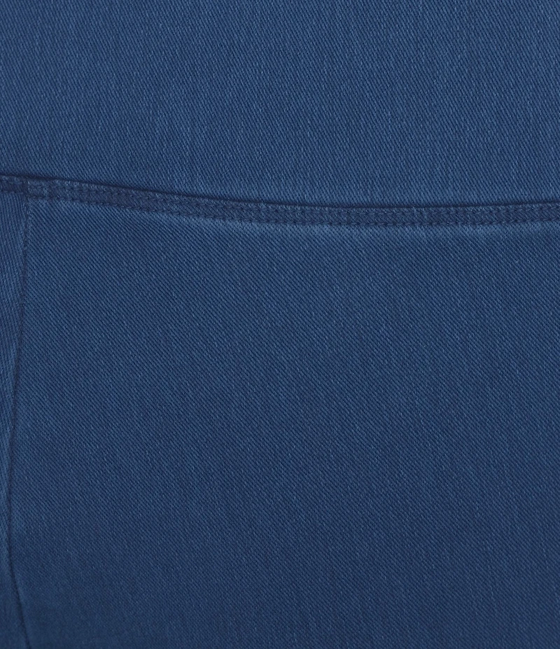 Intro Plus Size Knit Denim Wash Schiffli Straight Leg Hem Pull-On Pants