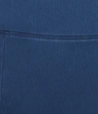 Intro Plus Size Knit Denim Wash Schiffli Straight Leg Hem Pull-On Pants
