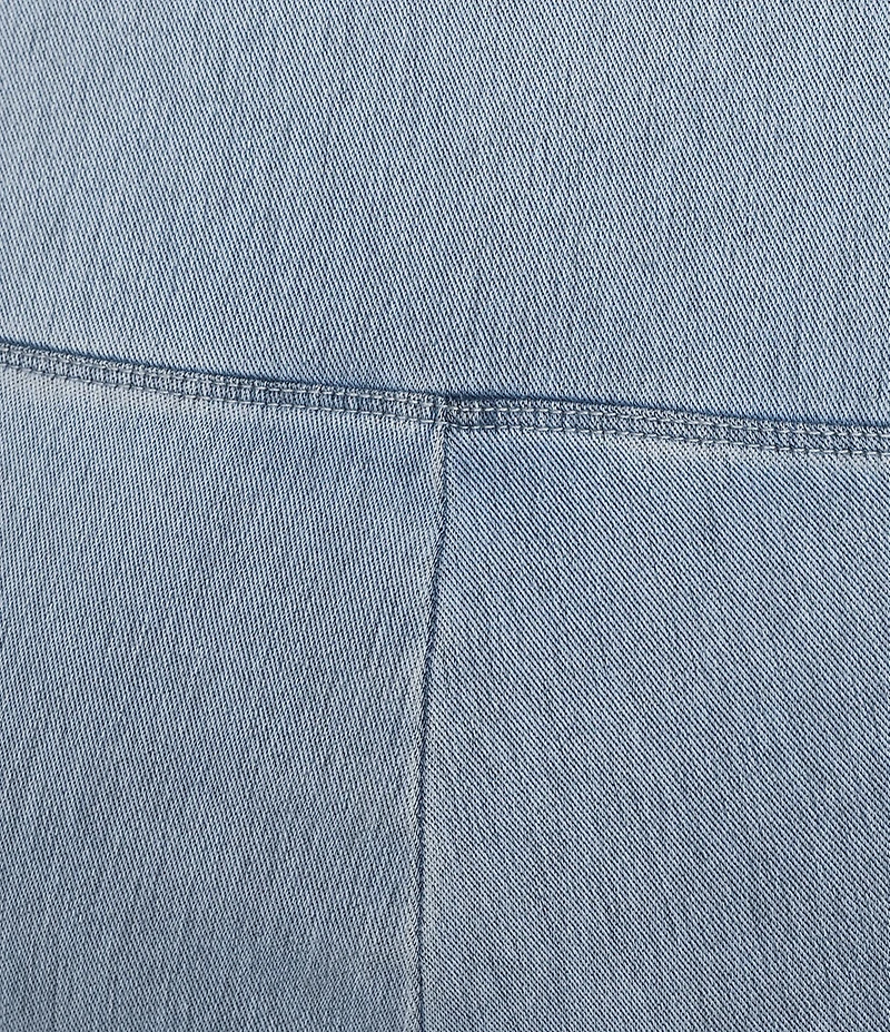 Intro Plus Size Knit Denim Wash Schiffli Straight Leg Hem Pull-On Pants