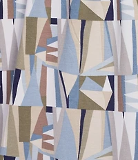 Intro Plus Size Knit Jersey Sand Abstract Print Scoop Neck 3/4 Sleeve Blouse