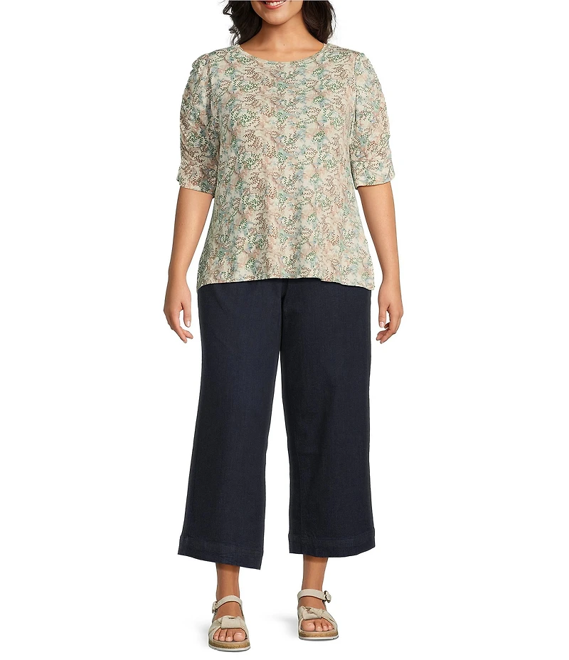 Intro Plus Size Mae Relaxed Pull-On Crop Pants