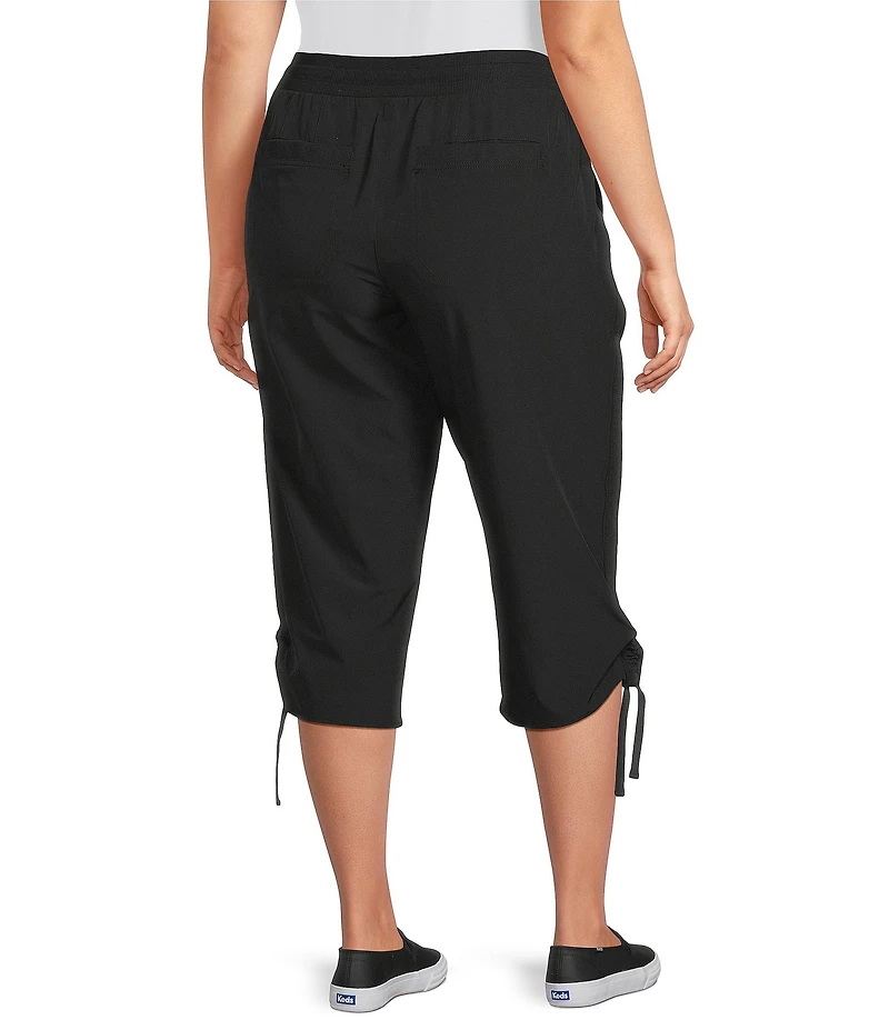 Intro Plus Size Makayla Active Ease Pull-On Straight Leg Capri Pants