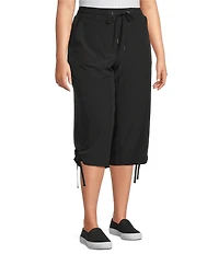 Intro Plus Size Makayla Active Ease Pull-On Straight Leg Capri Pants
