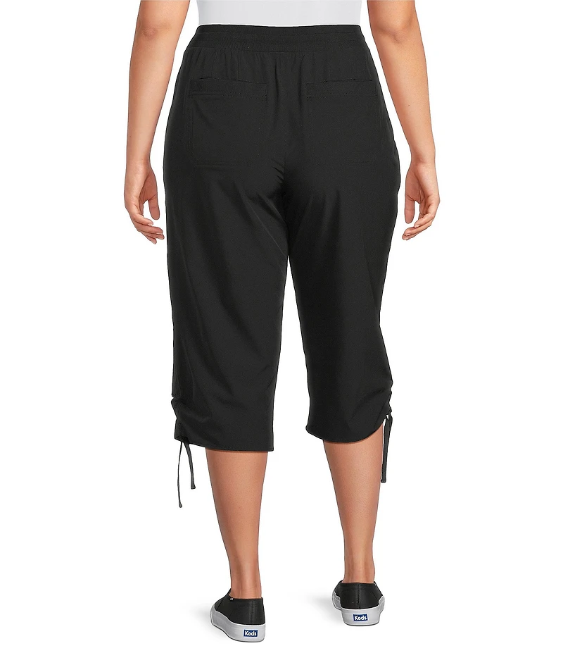 Intro Plus Size Makayla Active Ease Pull-On Straight Leg Capri Pants