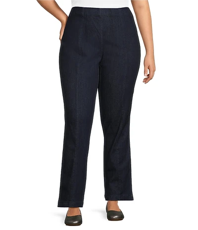 Intro Plus Size Nia Straight Leg Pull-On Pants