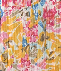 Intro Plus Size Rapture Rose Pleated Button Front Blouse