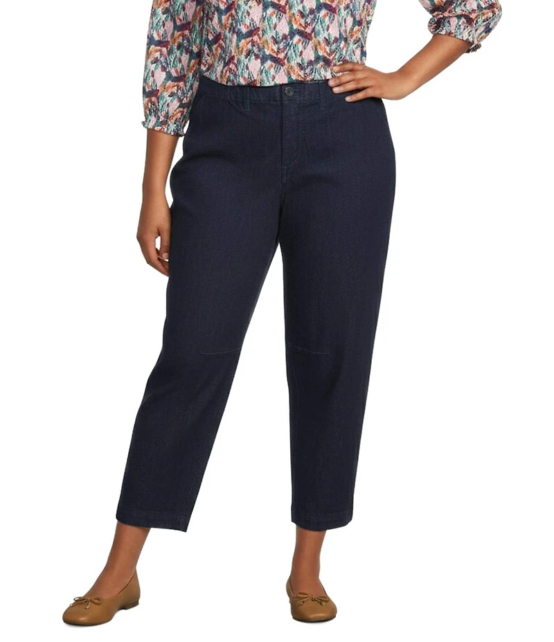 Intro Plus Size Sidney Crop Barrel Leg Denim Pants