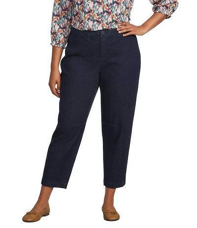 Intro Plus Size Sidney Crop Barrel Leg Denim Pants