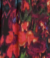Intro Plus Size Soft Mesh Floral Print 3/4 Romantic Sleeve Top