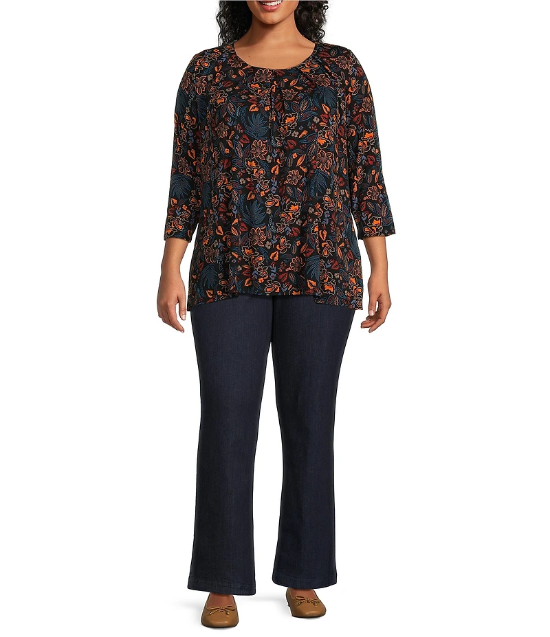Intro Plus Size Stella Boot-Leg Pull-On Pants