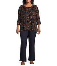 Intro Plus Size Stella Boot-Leg Pull-On Pants