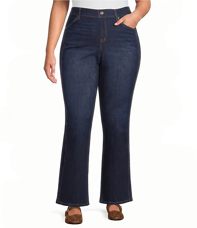 Intro Plus Size Stevie Flare Pull-On Ankle Pants