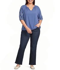 Intro Plus Size Stevie Flare Pull-On Ankle Pants