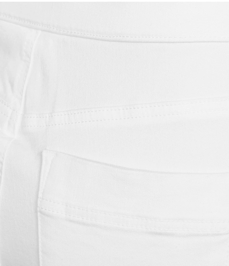 Intro Plus Size Straight Slim Leg Frayed Hem Capri Pull-On Pants