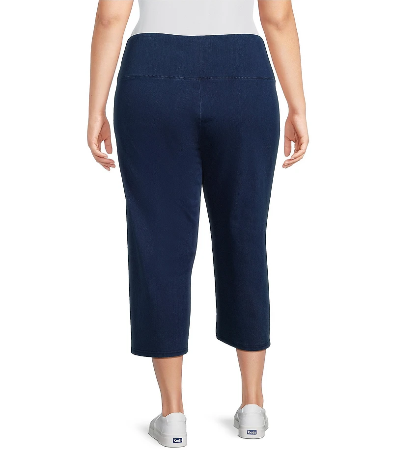 Intro Plus Size Teri Love the Fit Knit Straight Leg Tummy Control Capri Leggings