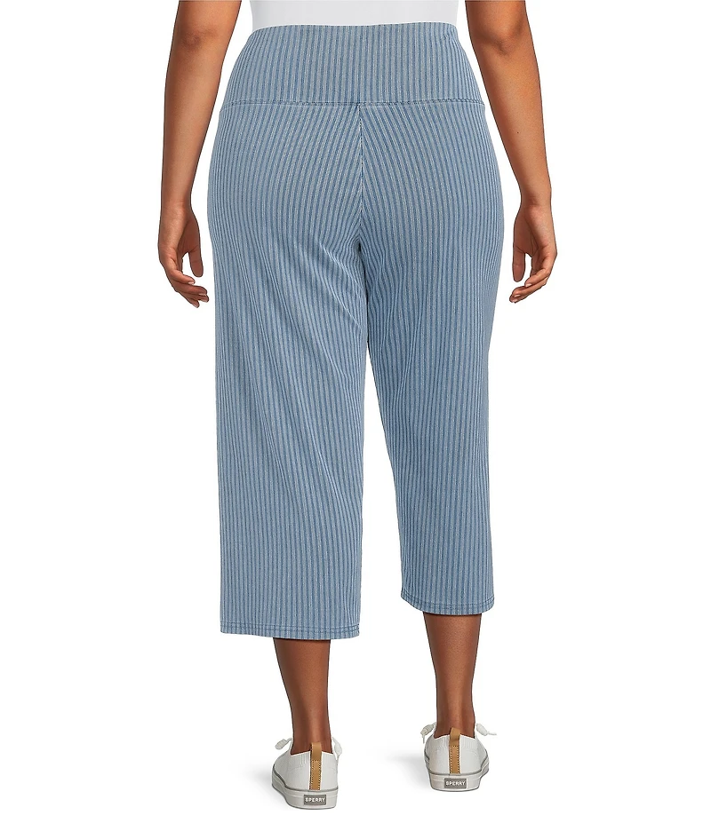 Intro Plus Size Teri Love the Fit Straight Pull-On Knit Denim Leggings