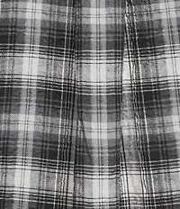 Intro Plus Size Woven Pucker Plaid New Natural Pearl Point Collar 3/4 Rolled-Tab Sleeve Button Front Shirt