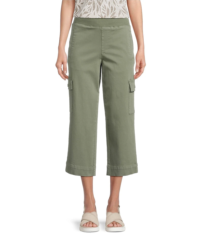 Intro Rib Knit Pheobe Pull-On Cargo Capri Pants