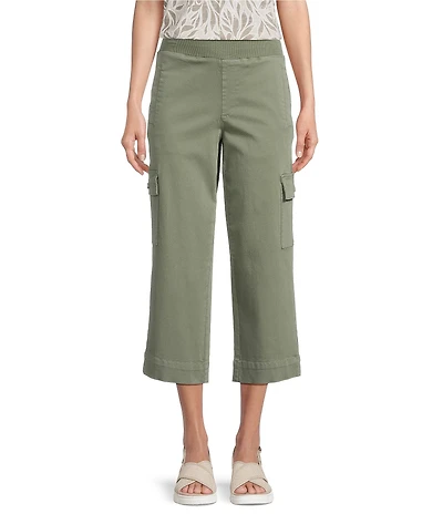 Intro Rib Knit Pheobe Pull-On Cargo Capri Pants