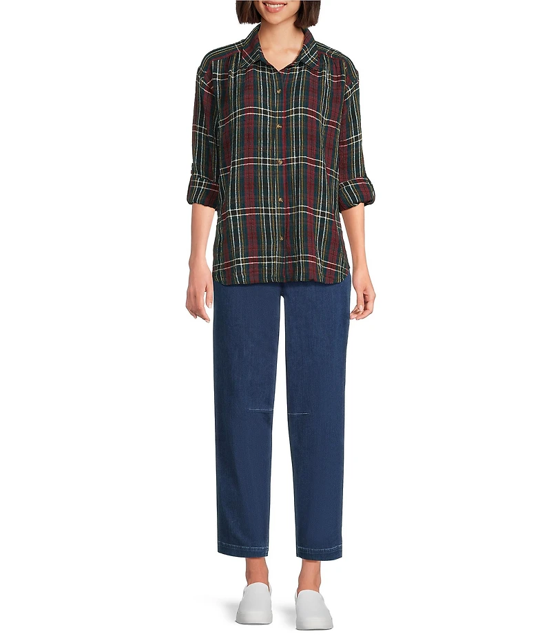 Intro Sidney Crop Barrel Leg Denim Pants