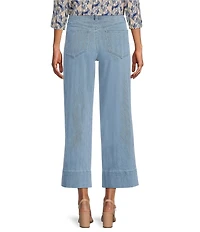 Intro Slub Stretch Tummy Control Wide Leg Pants