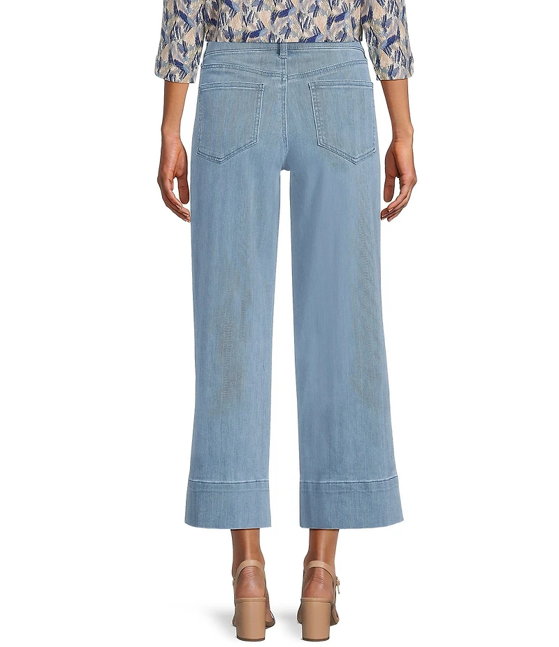 Intro Slub Stretch Tummy Control Wide Leg Pants
