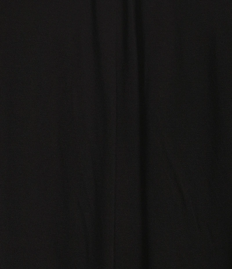 Intro Solid Knit Scoop Neck Pleat Back Detail 3/4 Sleeve Top