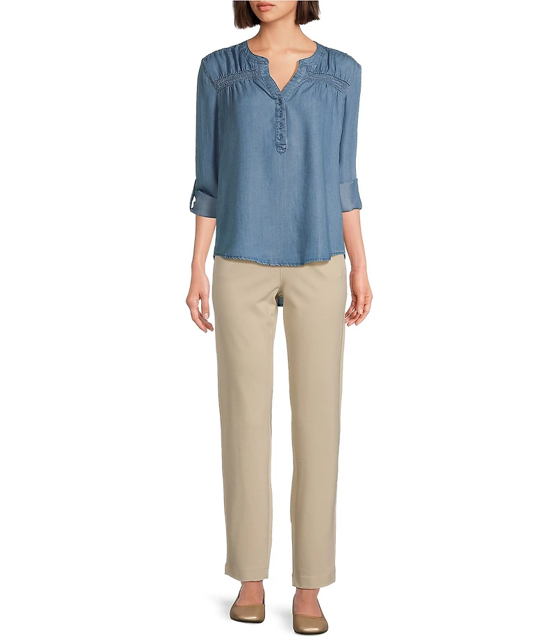 Intro Stella Breezy Knit Slimming Comfort Waist Pull-On Ankle Pants