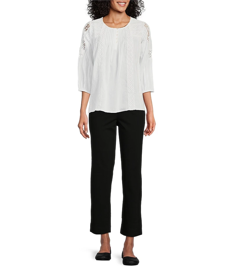 Intro Stella Breezy Knit Slimming Comfort Waist Pull-On Ankle Pants