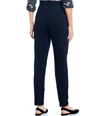 Intro Stella Double Knit Slim Straight Leg Pull-On Pants
