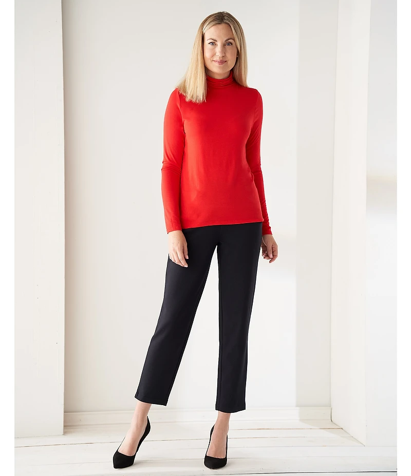 Intro Stella Double Knit Slim Straight Leg Pull-On Pants