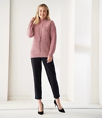 Intro Stella Double Knit Slim Straight Leg Pull-On Pants