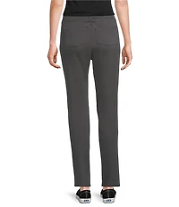 Intro Stella Double Knit Slim Straight Leg Pull-On Pants
