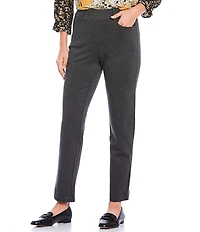 Intro Stella Double Knit Slim Straight Leg Pull-On Pants